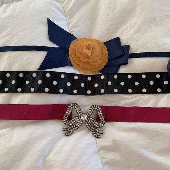 J. Crew Accessories - A COLLECTION OF 3 TIE BELTS - FLOWER, BOW, POLKADOT